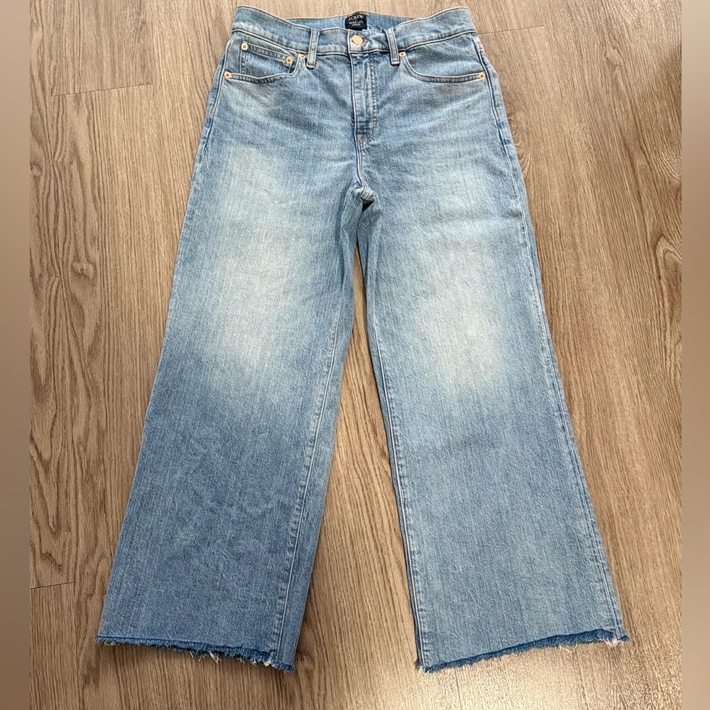 JCrew Light Wash Wide-Leg Jeans